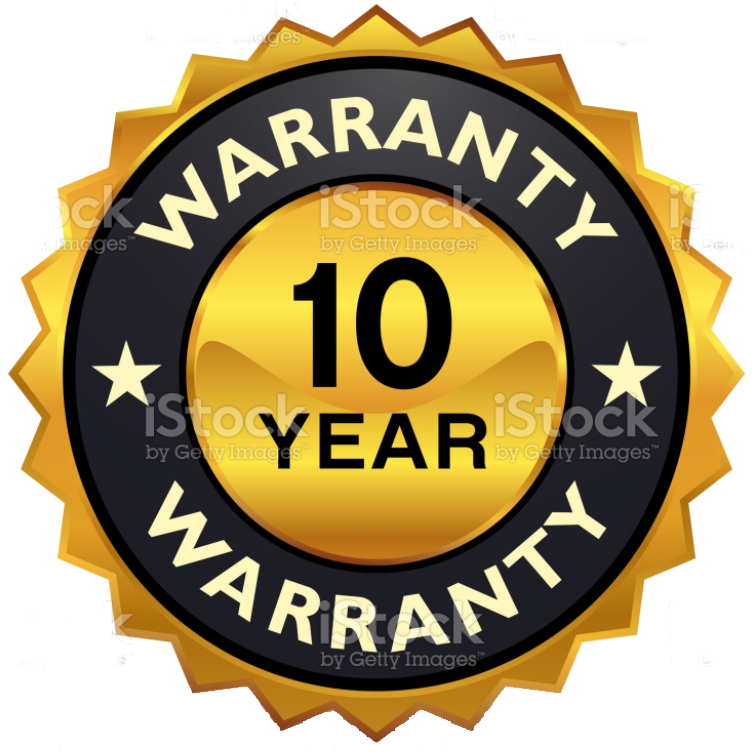 Avalon Roofing | 10 Year Guarantee | Image showing 10 year guarantee emblem